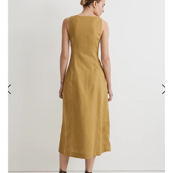 Citrus lime linen dress - Picture 4 of 9